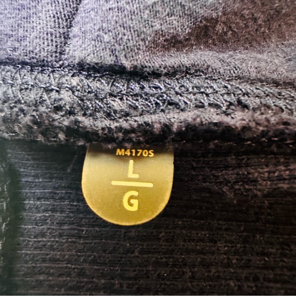 Lululemon Sequence Hoodie Cotton Fleece Ribbed Inset Panel Zip Pocket Black Swan - Picture 5 of 12